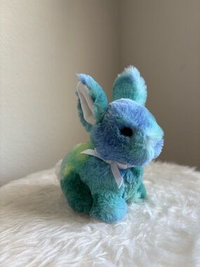 Douglas Cuddle Toy Tie Dye Bunny- Teal Blue Green